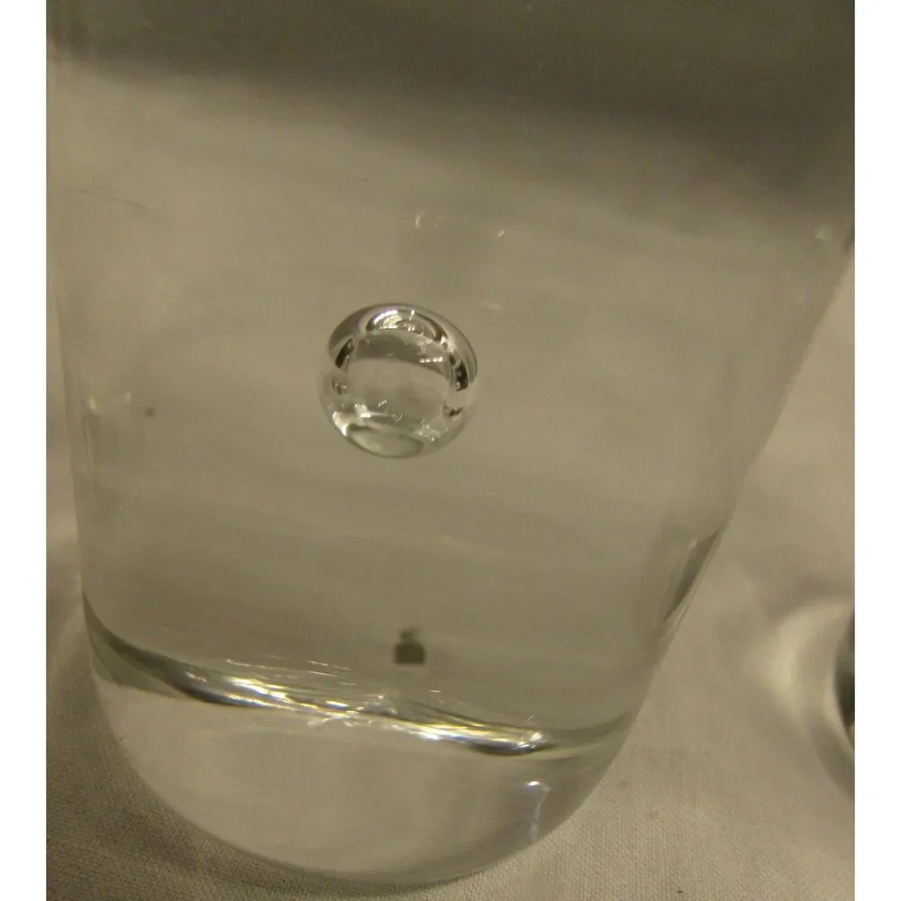 Kosta-Boda Pippi set of 3 shot glasses barware Clear Bubble Aquavit Liqueur